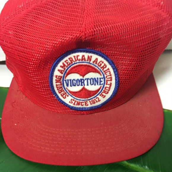 vigortone Other - Vintage Vigortone Red Trucker Adjustable Hat​